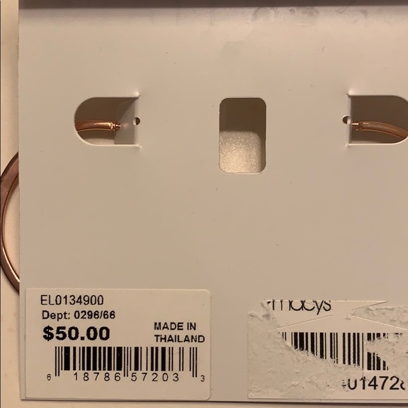 Rose Gold Plated Hoop Earrings *NEVER WORN* - Picture 4 of 4